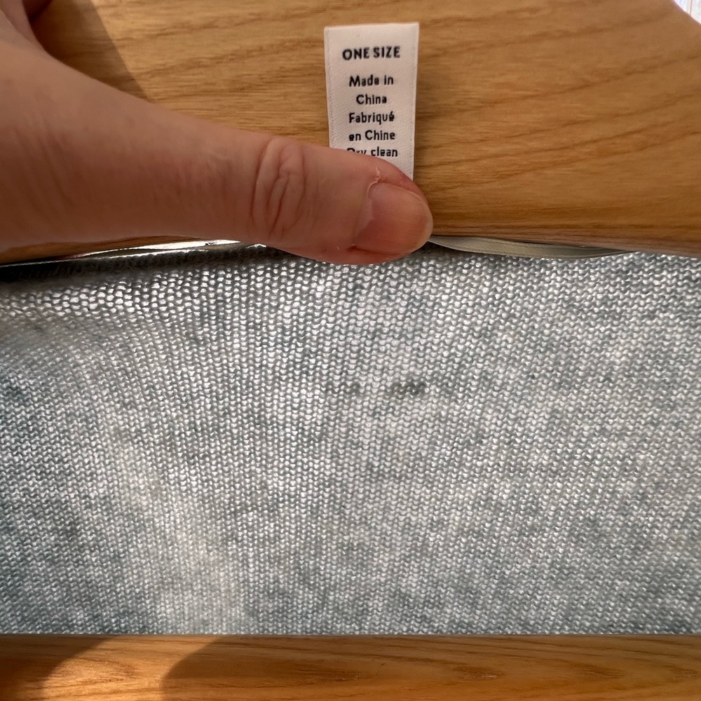 Nordstrom Light Blue Cashmere Poncho Cardigan OS - Picture 8 of 11